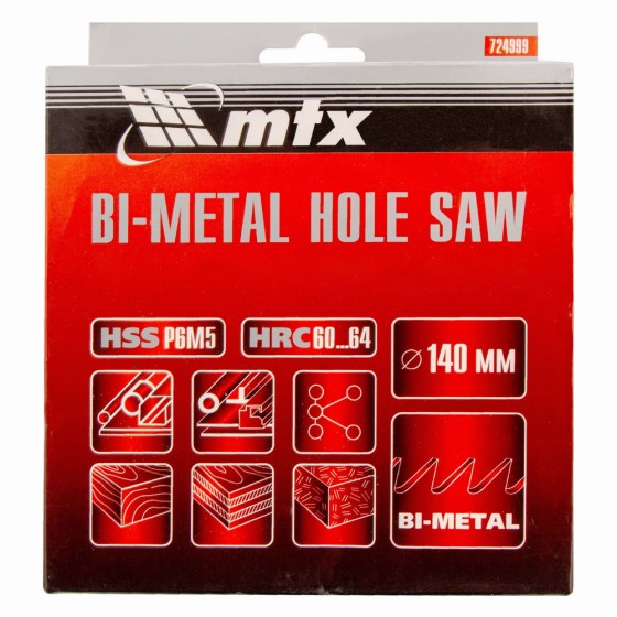 Коронка Bimetal, 140 мм Matrix 72499 Коронка Bimetal, 140 мм Matrix 72499