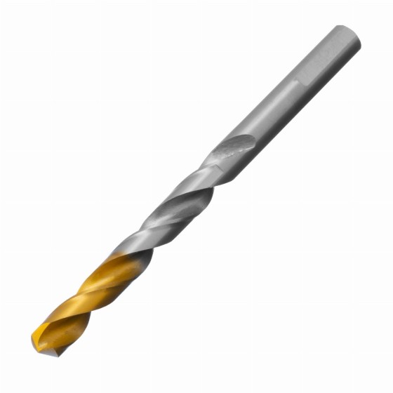 Сверло спиральное по металлу 8,5 x 117 мм, Р6М5, Golden Tip Denzel 718240 Сверло спиральное по металлу 8,5 x 117 мм, Р6М5, Golden Tip Denzel 718240
