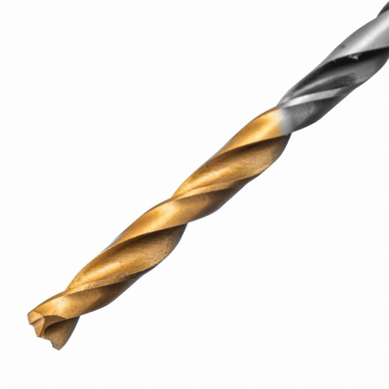 Сверло спиральное по металлу 3 x 61мм, Р6М5, Golden Tip, многогранная заточка, 2шт. Denzel 718268 Сверло спиральное по металлу 3 x 61мм, Р6М5, Golden Tip, многогранная заточка, 2шт. Denzel 718268