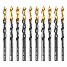 Сверло по металлу, 6,5 мм, HSS-Tin, Golden Tip, 10 шт. Denzel 717216