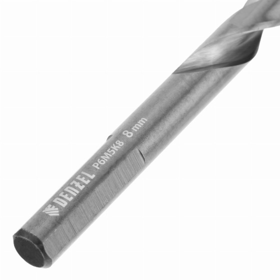 Набор сверл по металлу, 2-8мм, Р6М5К8-TiN, Golden Tip, 6 шт Denzel 723004