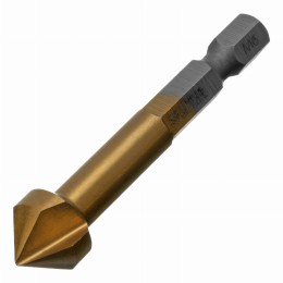 Зенковка конусная под М6, HSS, по металлу, 6-гранный хвостовик Denzel 72307 Зенковка конусная под М6, HSS, по металлу, 6-гранный хвостовик Denzel 72307
