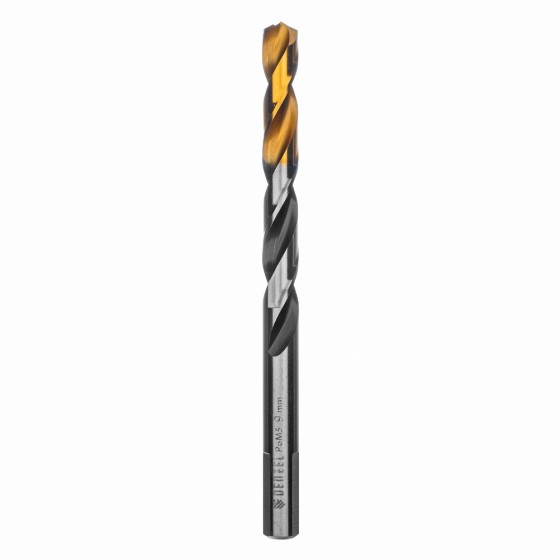 Сверло спиральное по металлу 9 x 125мм, Р6М5, Golden Tip, многогранная заточка Denzel 718284