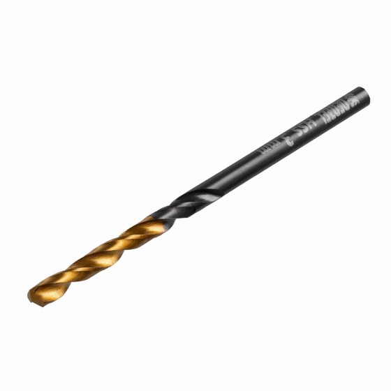Сверло по металлу, 3 мм, HSS-Tin, Golden Tip, 10 шт. Denzel 717205 Сверло по металлу, 3 мм, HSS-Tin, Golden Tip, 10 шт. Denzel 717205
