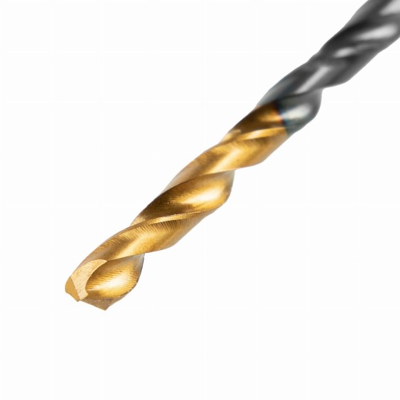 Сверло по металлу, 3 мм, HSS-Tin, Golden Tip, 10 шт. Denzel 717205 Сверло по металлу, 3 мм, HSS-Tin, Golden Tip, 10 шт. Denzel 717205