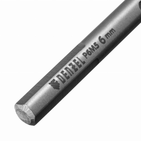 Сверло спиральное по металлу 6 х 139 мм, Р6М5, Golden Tip, удлиненное Denzel 718256
