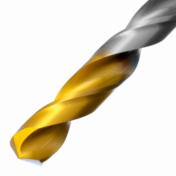 Сверло спиральное по металлу 10 х 184 мм, Р6М5, Golden Tip, удлиненное Denzel 718263 Сверло спиральное по металлу 10 х 184 мм, Р6М5, Golden Tip, удлиненное Denzel 718263