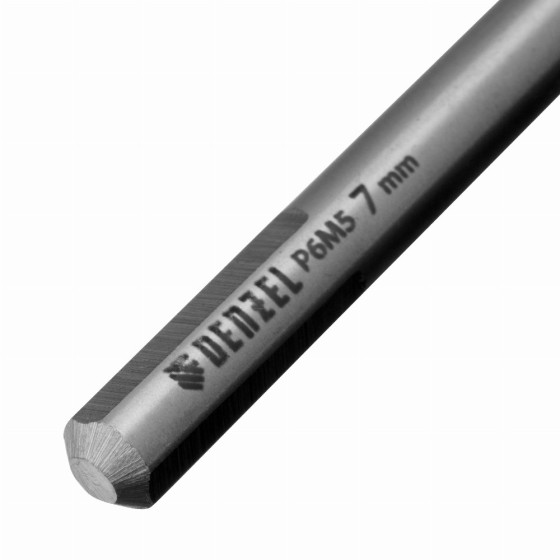 Сверло спиральное по металлу 7,0 х 156 мм, Р6М5, Golden Tip, удлиненное Denzel 718258 Сверло спиральное по металлу 7,0 х 156 мм, Р6М5, Golden Tip, удлиненное Denzel 718258