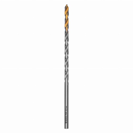 Сверло спиральное по металлу 4,5 х 126 мм, Р6М5, Golden Tip, удлиненное Denzel 718252 Сверло спиральное по металлу 4,5 х 126 мм, Р6М5, Golden Tip, удлиненное Denzel 718252