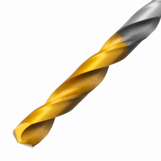 Сверло спиральное по металлу 5,5 х 139 мм, Р6М5, Golden Tip, удлиненное Denzel 718255 Сверло спиральное по металлу 5,5 х 139 мм, Р6М5, Golden Tip, удлиненное Denzel 718255