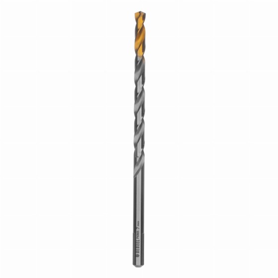 Сверло спиральное по металлу 7,0 х 156 мм, Р6М5, Golden Tip, удлиненное Denzel 718258 Сверло спиральное по металлу 7,0 х 156 мм, Р6М5, Golden Tip, удлиненное Denzel 718258
