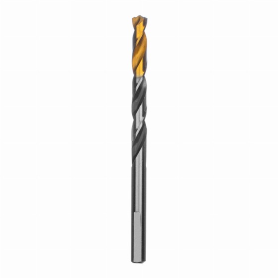 Сверло спиральное по металлу 6,5 x 93мм, Р6М5, Golden Tip, многогранная заточка Denzel 718279