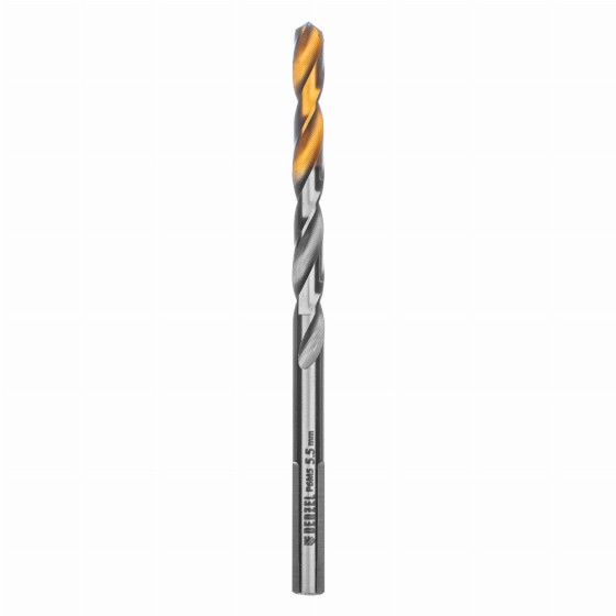 Сверло спиральное по металлу 5,5 x 93 мм, Р6М5, Golden Tip  Denzel 718234