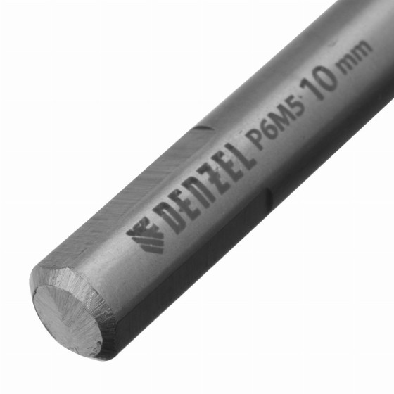 Сверло спиральное по металлу 10 x 133 мм, Р6М5, Golden Tip  Denzel 718242