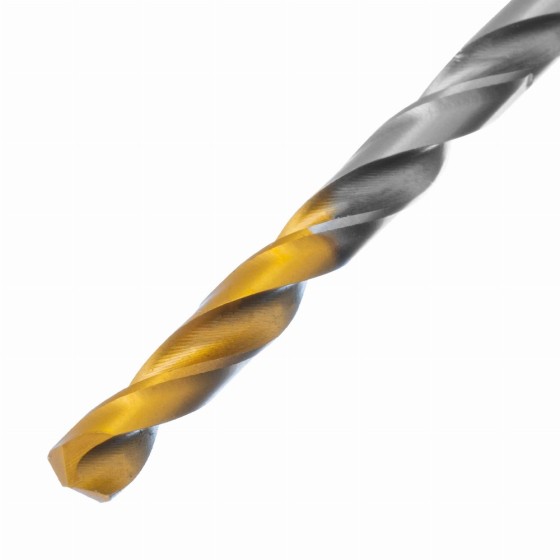 Сверло спиральное по металлу 4,2 x 75 мм, Р6М5, Golden Tip Denzel 718230 Сверло спиральное по металлу 4,2 x 75 мм, Р6М5, Golden Tip Denzel 718230