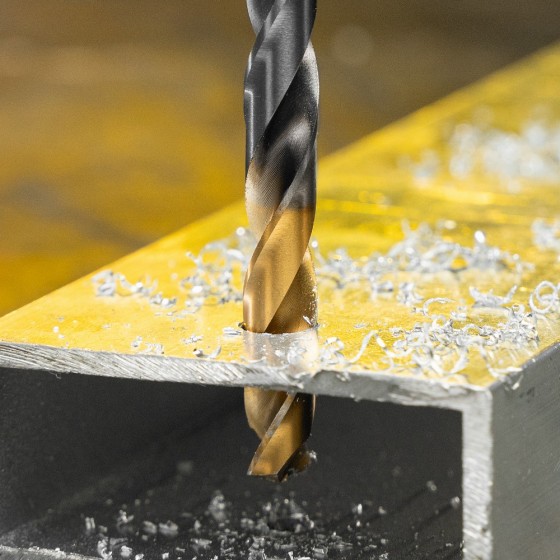 Сверло спиральное по металлу 8 x 117 мм, Р6М5, Golden Tip Denzel 718239 Сверло спиральное по металлу 8 x 117 мм, Р6М5, Golden Tip Denzel 718239