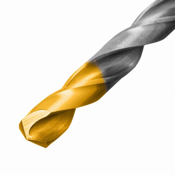 Набор сверл по металлу, 1-10 мм, Р6М5-TiN, Golden Tip, 19 шт Denzel 723003 Набор сверл по металлу, 1-10 мм, Р6М5-TiN, Golden Tip, 19 шт Denzel 723003