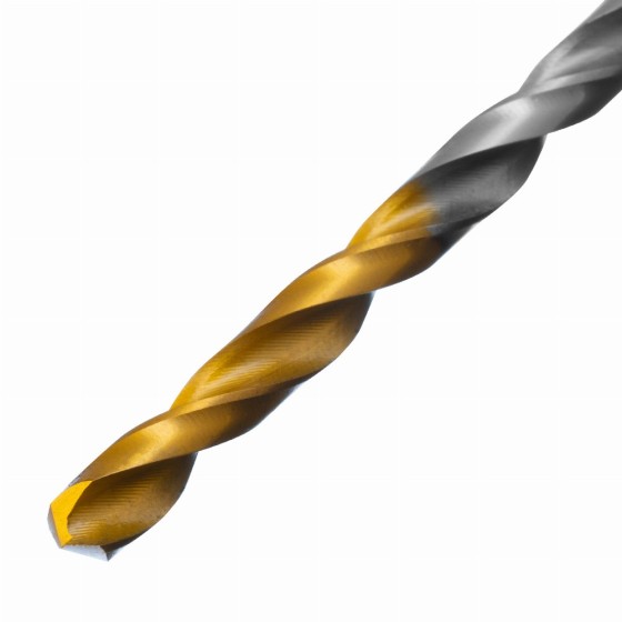 Сверло спиральное по металлу 4,2 х 119 мм, Р6М5, Golden Tip, удлиненное Denzel 718251 Сверло спиральное по металлу 4,2 х 119 мм, Р6М5, Golden Tip, удлиненное Denzel 718251