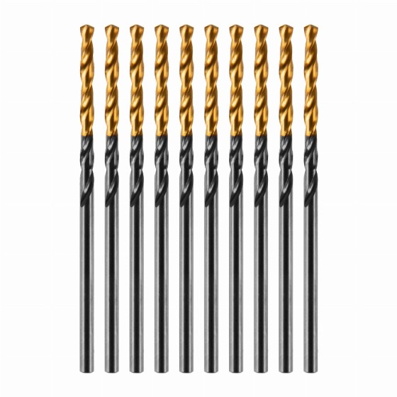 Сверло по металлу, 2 мм, HSS-Tin, Golden Tip, 10 шт. Denzel 717203 Сверло по металлу, 2 мм, HSS-Tin, Golden Tip, 10 шт. Denzel 717203