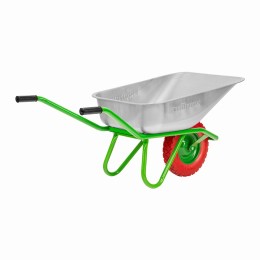 Тачка садово-строительная с PU колесом, грузоподъемность 180 кг, объем 90 л Сибртех 68968