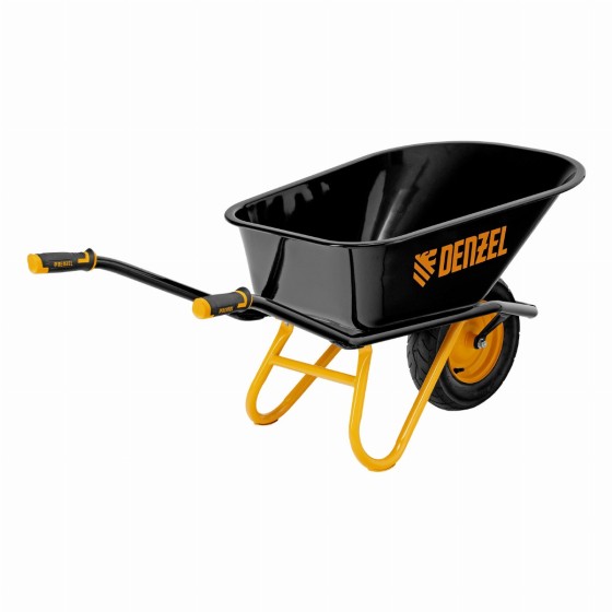 Тачка строительная, усиленная, объем 120 л, 220 кг, колесо 16х4.00-8 Denzel 689355