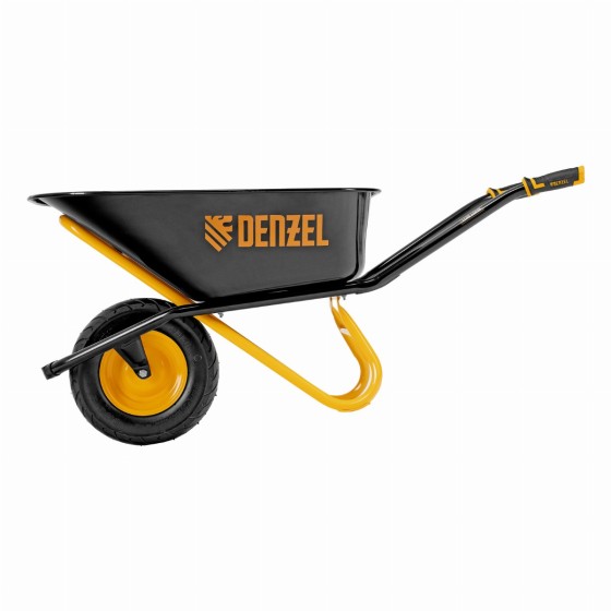Тачка строительная, усиленная, объем 120 л, 220 кг, колесо 16х4.00-8 Denzel 689355