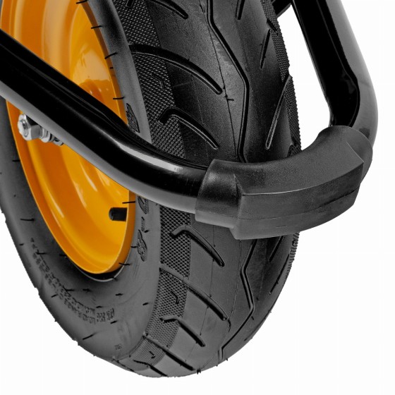 Тачка строительная, усиленная, объем 120 л, 220 кг, колесо 16х4.00-8 Denzel 689355