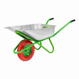 Тачка садово-строительная с PU колесом, грузоподъемность 180 кг, объем 90 л Сибртех 68968