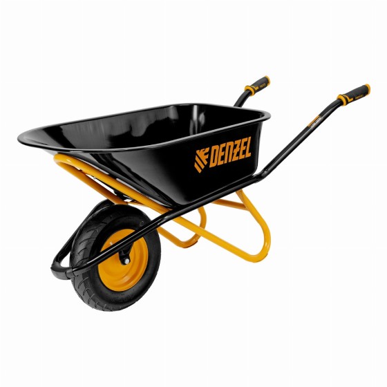 Тачка строительная, усиленная, объем 120 л, 220 кг, колесо 16х4.00-8 Denzel 689355