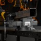Тиски слесарные BVH-125, 125 мм, поворотные, стальная направляющая, с наковальней //Denzel 18684