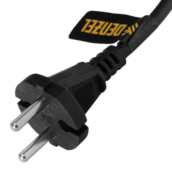 Шнур сетевой Energy Series, ПВС, 1,5 м, 2 x 1 мм, с неразборной вилкой, черный, Denzel 37661 Шнур сетевой Energy Series, ПВС, 1,5 м, 2 x 1 мм, с неразборной вилкой, черный, Denzel 37661