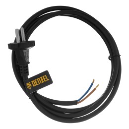 Шнур сетевой Energy Series, ПВС, 1,5 м, 2 x 1,5 мм, с неразборной вилкой, черный, Denzel 37669 Шнур сетевой Energy Series, ПВС, 1,5 м, 2 x 1,5 мм, с неразборной вилкой, черный, Denzel 37669