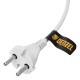 Шнур сетевой Energy Series, ПВС, 3 м, 2 x 1 мм, с неразборной вилкой, белый, Denzel 37664 Шнур сетевой Energy Series, ПВС, 3 м, 2 x 1 мм, с неразборной вилкой, белый, Denzel 37664