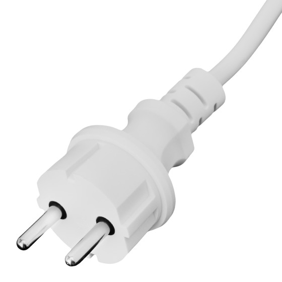 Шнур сетевой Energy Series, ПВС, 3 м, 2 x 1,5 мм, с неразборной вилкой, белый, Denzel 37672 Шнур сетевой Energy Series, ПВС, 3 м, 2 x 1,5 мм, с неразборной вилкой, белый, Denzel 37672
