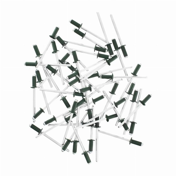 Заклепки 4.0 х 10 мм RAL 6005, темно-зеленые, 50 шт Matrix 40684