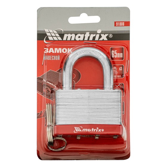 Замок навесной, 65 мм Matrix 91808 Замок навесной, 65 мм Matrix 91808