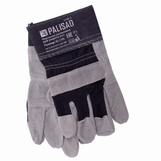 Перчатки спилковые комбинированные, размер XL, Palisad 679015