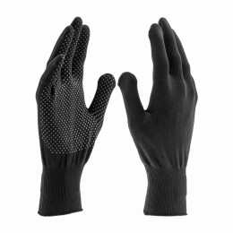 Перчатки Нейлон, ПВХ точка, 13 класс, черные, XL 67848