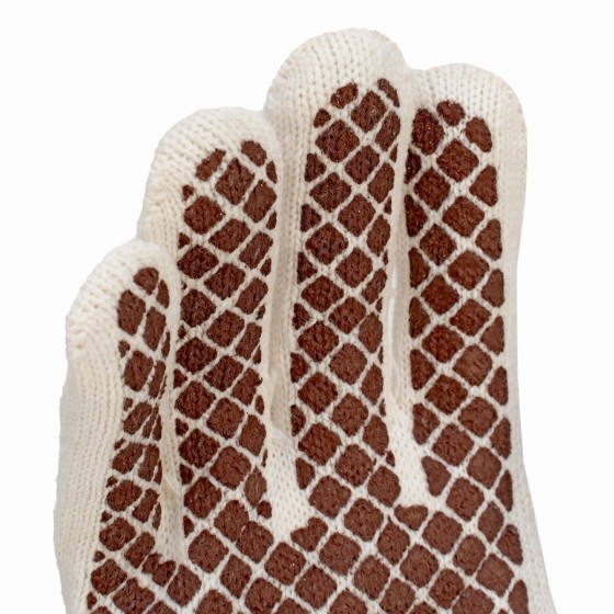 Перчатки трикотажные, ПВХ гель шахматный облив, оверлок Сибртех 67779 Перчатки трикотажные, ПВХ гель шахматный облив, оверлок Сибртех 67779