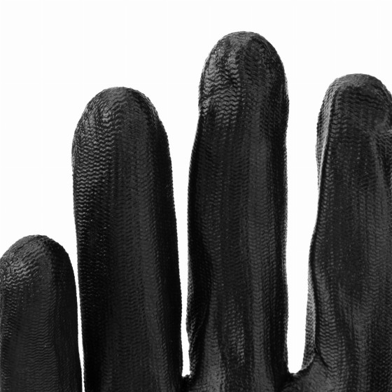 Перчатки полиэфирные с черным нитрильным покрытием маслобензостойкие, L, 15 класс вязки Stels 67870 Перчатки полиэфирные с черным нитрильным покрытием маслобензостойкие, L, 15 класс вязки Stels 67870
